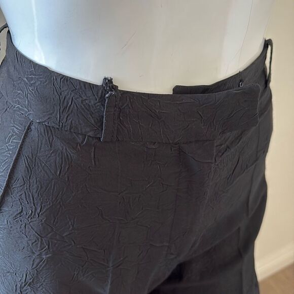 Vintage Plein Sud Black High-Waist Textured Dress Pants Made in France 36/4 Euro - Picture 4 of 9